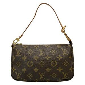 LOUIS VUITTON Pochette Accessoires Monogram Handbag 728-082325